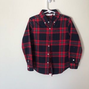 Janie & Jack boys 4T Holiday Plaid button up